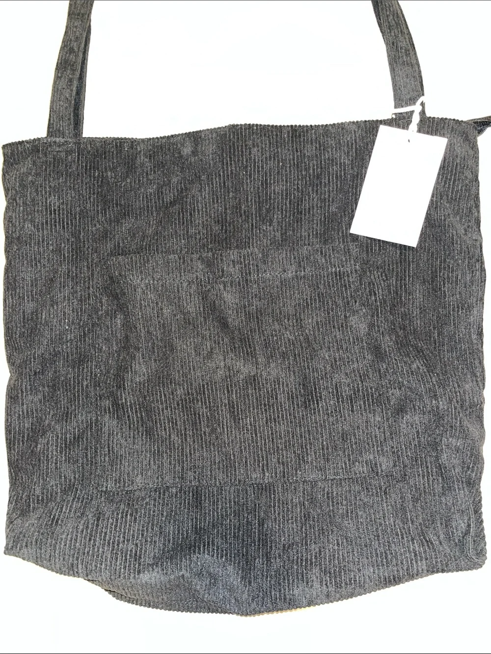 Black Corduroy Tote Bag